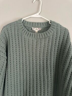 Pink Republic Mint Green Ribbed Knit Sweater